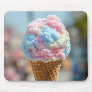 Mousepad Algodão Doce em um Cone de Waffle