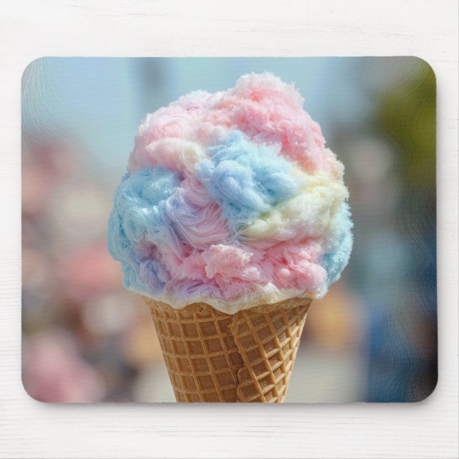 Mousepad Algodão Doce em um Cone de Waffle (Frente)