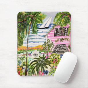 Mousepad Algodão rosa perto da baía I