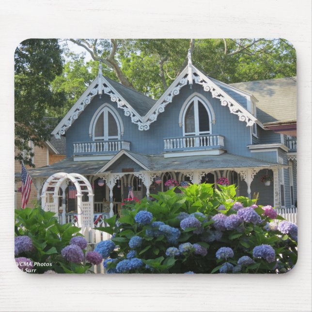 Mousepad Algodão Vitoriano em Azul - Vinha de Martha (Frente)