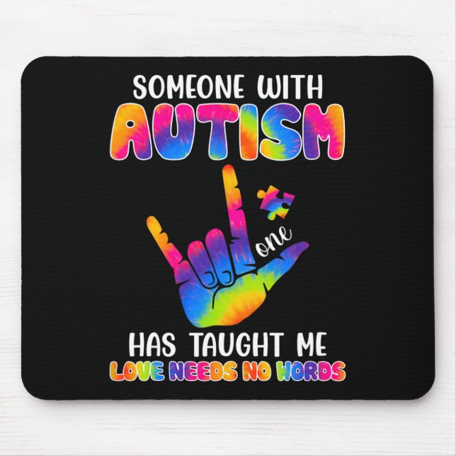 Mousepad Alguém Com Autismo Me Ensinou Conscientização Sobr (Frente)