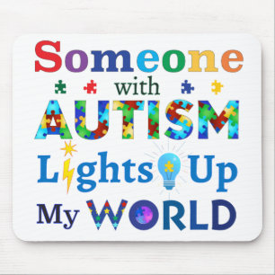 Mousepad Alguém com o AUTISM acende meu mundo