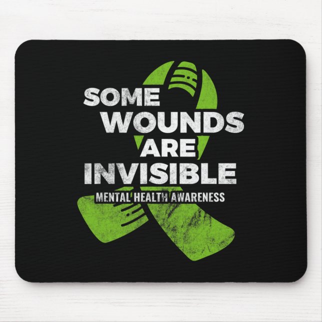 Mousepad Alguns ferimentos Invisíveis de Sentido Mental de  (Frente)
