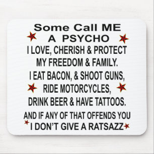 Mousepad Alguns Me Chamam De Psicose Se Isso Te Ofender