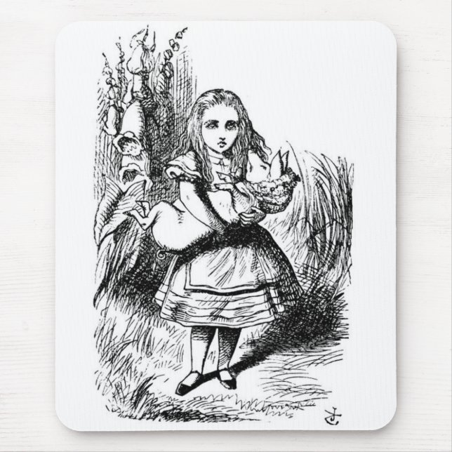 Mousepad Alice com o porco (Frente)