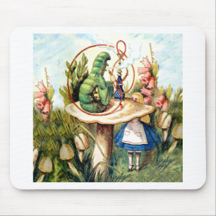 Mousepad Alice e Caterpillar no país das maravilhas