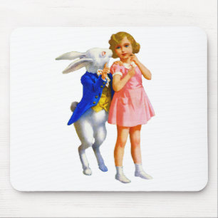 MOUSEPAD ALICE E O COELHO BRANCO