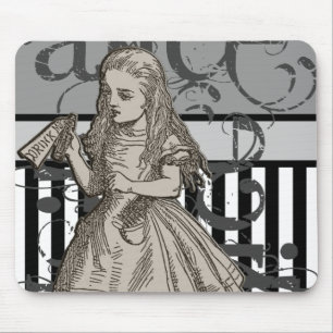 Mousepad Alice no Grunge do país das maravilhas