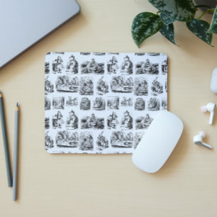 Mousepad Alice no padrão das terras maravilhosas