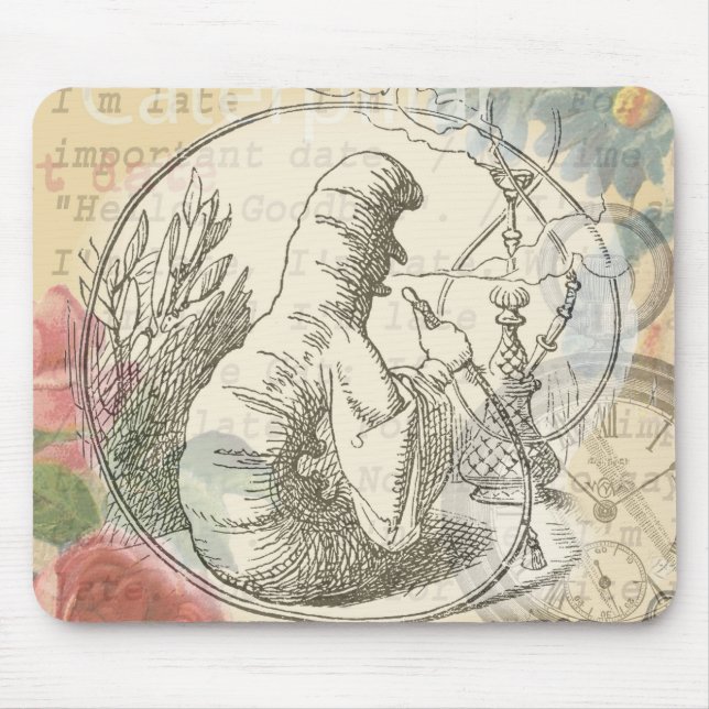 Mousepad Alice no País das Maravilhas da Lagarta: Tenniel O (Frente)