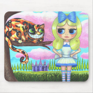 Mousepad Alice no País das Maravilhas e o Cheshire Cat & Ca