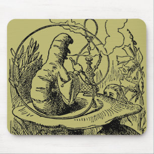 Mousepad Alice no País das Maravilhas Vintage Cachimbo de H