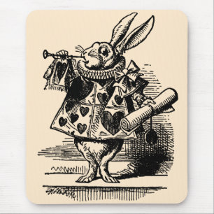 Mousepad Alice no País das Maravilhas Vintage Coelhinho Bra