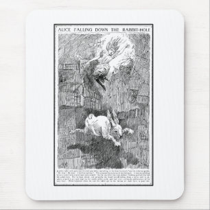 Mousepad Alice que cai para baixo o Coelho-Furo