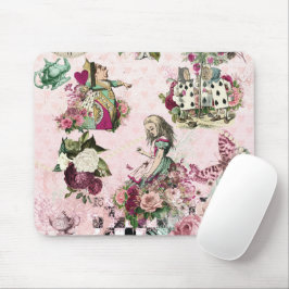 Mousepad Alice Rosa Elegante na Terra das Maravilhas