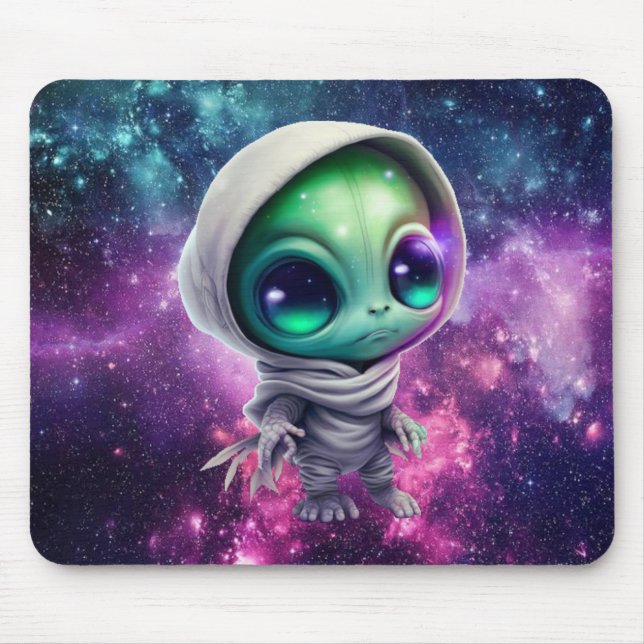 Mousepad Alienígena Chibi em Hoodie (Frente)