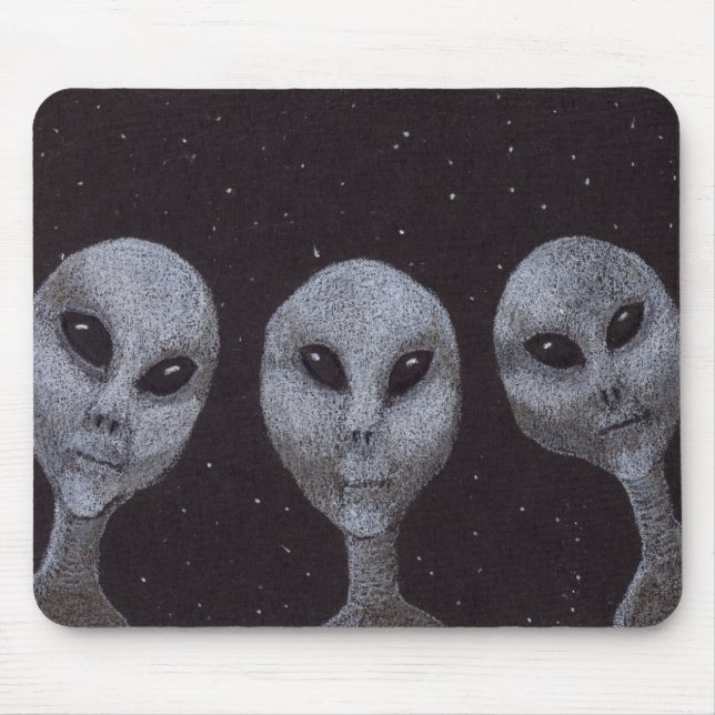 Mousepad Alienígena Cinza (Frente)