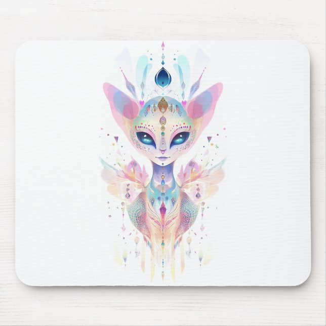 Mousepad Alienígena de gato (Frente)