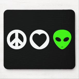 Mousepad Alienígena do amor da paz