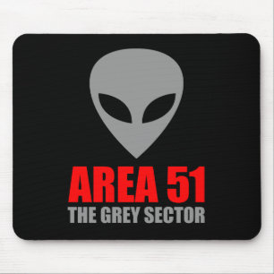 Mousepad Alienígena do cinza da ÁREA 51