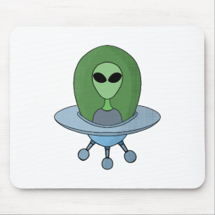 Mousepad Alienígena em sua nave espacial