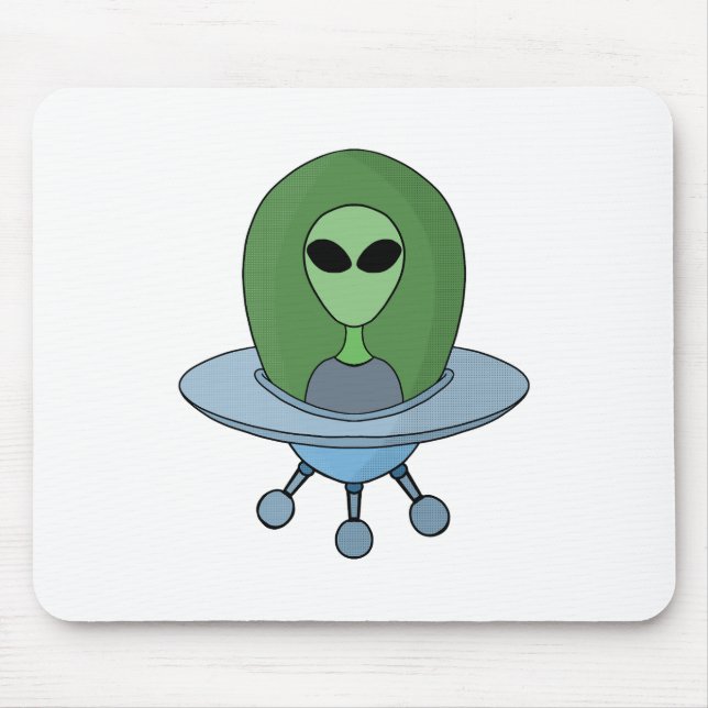 Mousepad Alienígena em sua nave espacial (Frente)