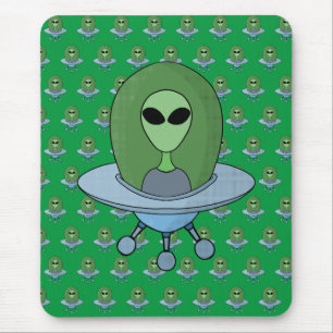 Mousepad Alienígena em sua nave espacial