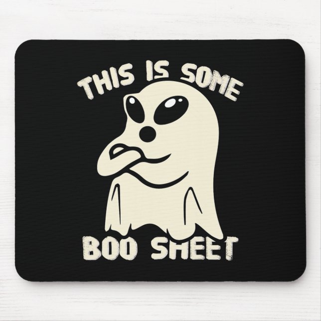Mousepad Alienígena Engraçada Touro Fantasma Halloween Isto (Frente)