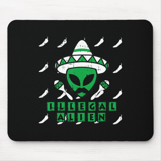 Mousepad Alienígena Ilegal Marciana Área Mexicana 51 Divers (Frente)