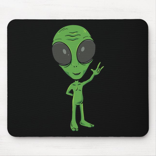 Mousepad ALIENÍGENA ILY ASL Gesto manual surdo surdo perda  (Frente)