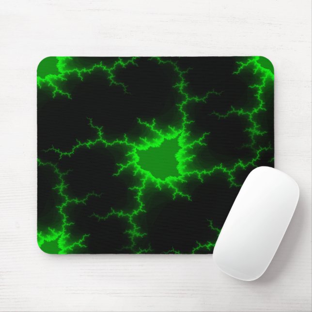 Mousepad Alienígena - Luzes verdes no escuro como breu (Com mouse)
