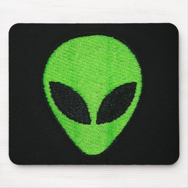 Mousepad Alienígena, rosto verde (Frente)