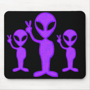 Mousepad Alienígena roxa da paz
