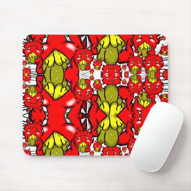 Mousepad Alienígena Trippy Daze amarelo (Com mouse)