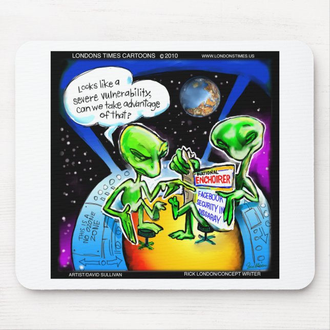 Mousepad Alienígenas do Espaço Descobrem Presentes Divertid (Frente)