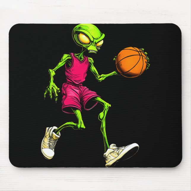 Mousepad Aliens de basquete de longa folga (Frente)