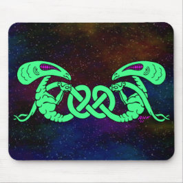 Mousepad Aliens Enrelhados (Aliens e nó celta)