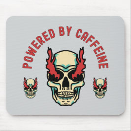 Mousepad Alimentado por Caffeine - Energia do Crânio