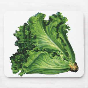 Mousepad Alimentos do vintage, vegetais verdes da alface de