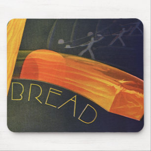 Mousepad Alimentos saudáveis do vintage, pão integral