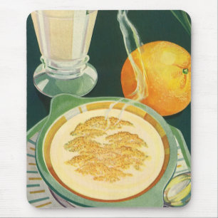 Mousepad Alimentos Saudáveis Vintage, Bebidas, Café da Manh
