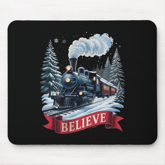 Mousepad All Aboard Polar Express Christmas North Pole Xmas (Frente)