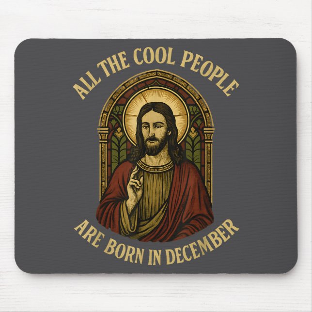 Mousepad All Cool People Are Born In December Birthday Chri (Frente)