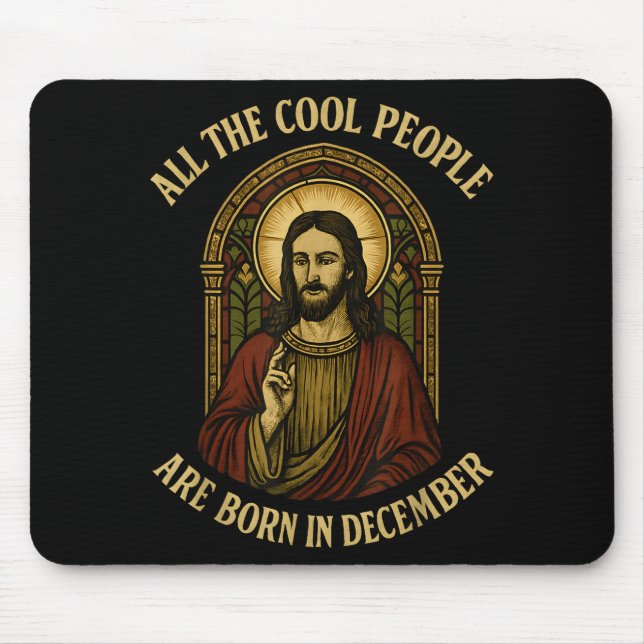 Mousepad All Cool People Are Born In December Birthday Chri (Frente)
