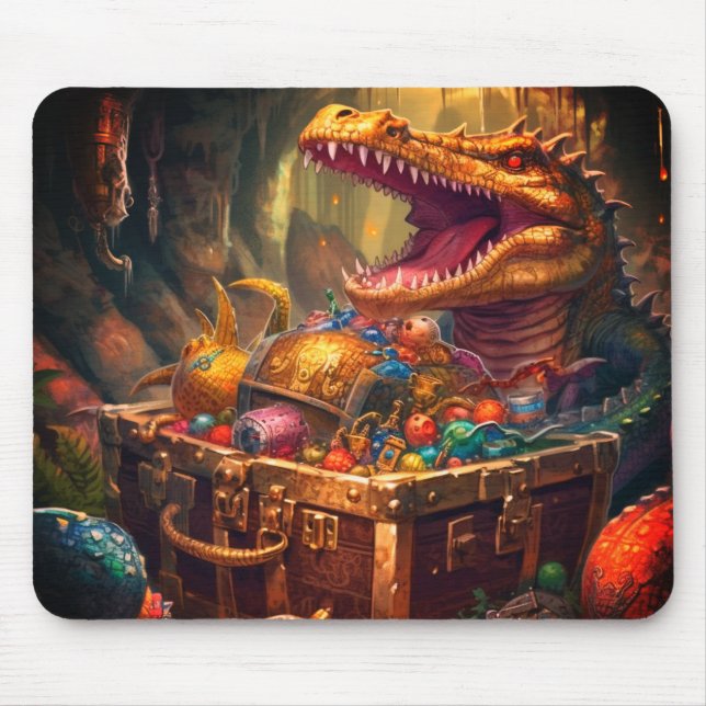 Mousepad Alligador e tesouro (Frente)