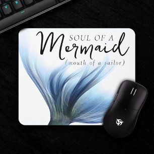 Mousepad Alma de Sereia Boca do Marinheiro   Azul De Cotaçã