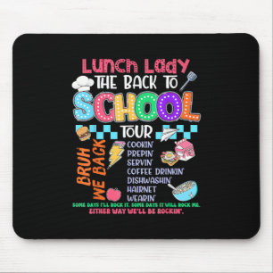 Mousepad Almoçando Lady De Volta Para A Tripulação De Cafés