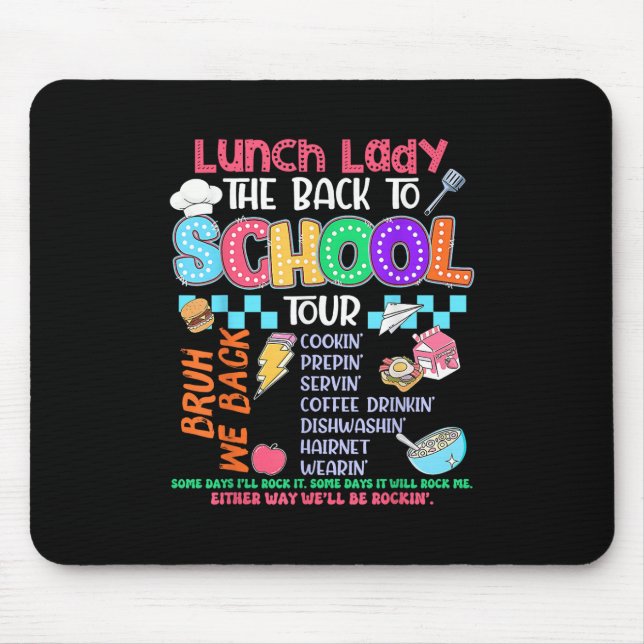 Mousepad Almoçando Lady De Volta Para A Tripulação De Cafés (Frente)
