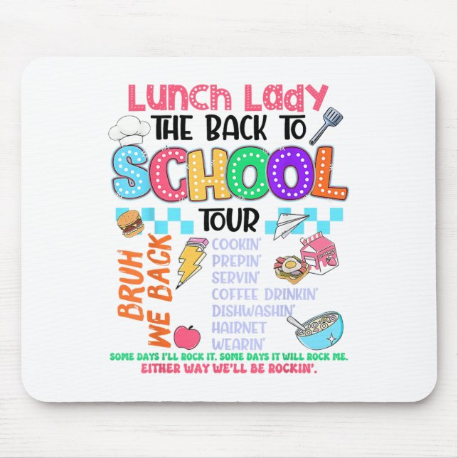Mousepad Almoçando Lady De Volta Para A Tripulação De Cafés (Frente)
