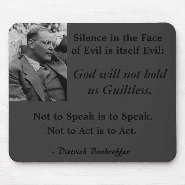 Mousepad Almofada-Bonhoeffer-SilenceintheFaceofEvil (Frente)